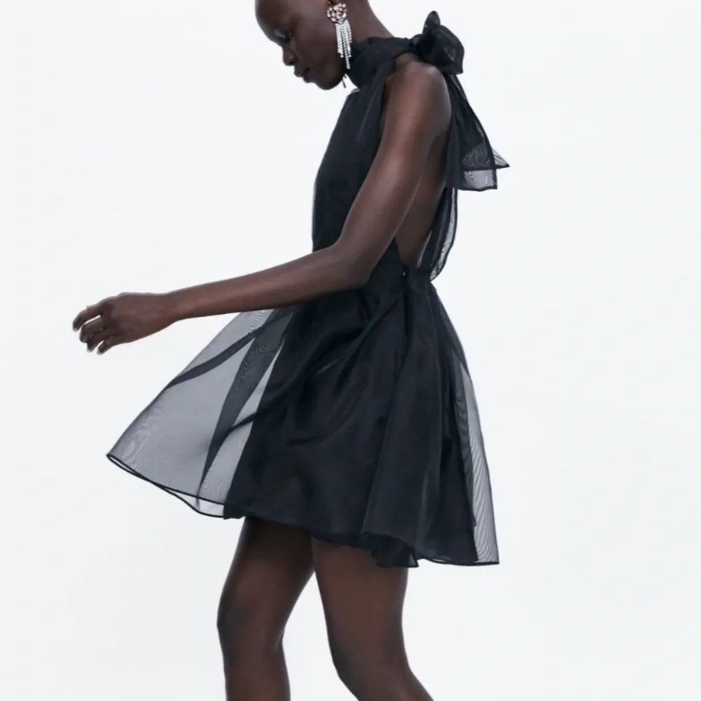 Zara Black Organza Dress - Picture 4 of 8